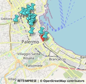 Mappa P.za Giulio Cesare, 90127 Palermo PA, Italia (2.29375)