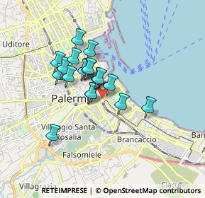 Mappa P.za Giulio Cesare, 90127 Palermo PA, Italia (1.40526)