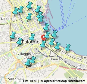 Mappa P.za Giulio Cesare, 90127 Palermo PA, Italia (2.163)