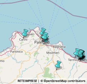 Mappa P.za Giulio Cesare, 90127 Palermo PA, Italia (22.08944)