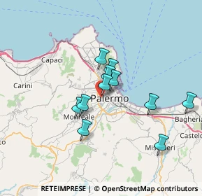 Mappa Via Demetrio Camarda, 90135 Palermo PA, Italia (6.21364)