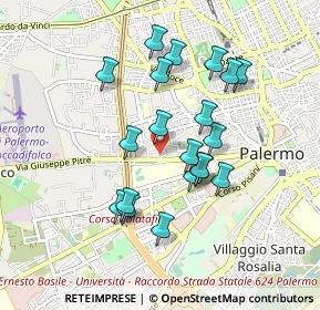 Mappa Via Demetrio Camarda, 90135 Palermo PA, Italia (0.8955)