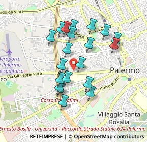 Mappa Via Demetrio Camarda, 90135 Palermo PA, Italia (0.8925)