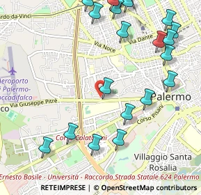 Mappa Via Demetrio Camarda, 90135 Palermo PA, Italia (1.481)