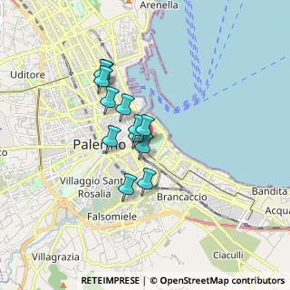 Mappa Via Antonio di Rudinì, 90127 Palermo PA, Italia (1.3825)
