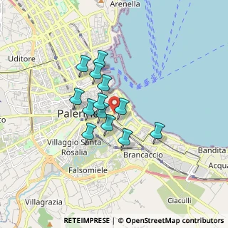 Mappa Via Antonio di Rudinì, 90127 Palermo PA, Italia (1.37154)