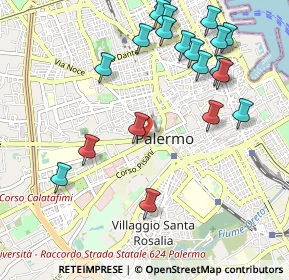 Mappa Vicolo Barrile, 90129 Palermo PA, Italia (1.329)
