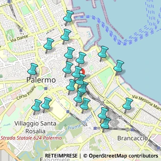 Mappa Via Trieste, 90133 Palermo PA, Italia (1.02)