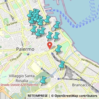 Mappa Via Trieste, 90133 Palermo PA, Italia (1.212)
