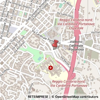 Mappa Diramazione Rausei Via Cardinale Portanova,  118, 89124 Reggio di Calabria, Reggio di Calabria (Calabria)