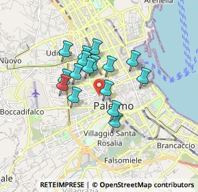 Mappa Via Cardinale Tomasi, 90138 Palermo PA, Italia (1.3775)