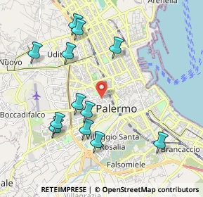 Mappa Via Cardinale Tomasi, 90138 Palermo PA, Italia (2.37667)