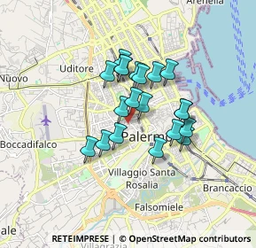 Mappa Via Cardinale Tomasi, 90138 Palermo PA, Italia (1.3845)