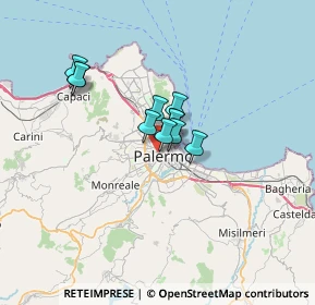 Mappa Via Cardinale Tomasi, 90138 Palermo PA, Italia (4.54364)