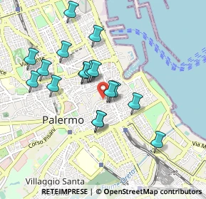 Mappa Via Giuseppe D'Alessi, 90134 Palermo PA, Italia (0.93)