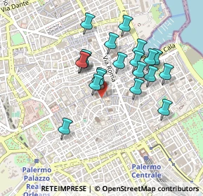 Mappa Via Giuseppe D'Alessi, 90134 Palermo PA, Italia (0.444)