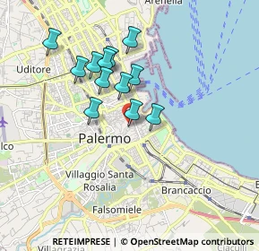 Mappa Via Giuseppe D'Alessi, 90134 Palermo PA, Italia (1.64)