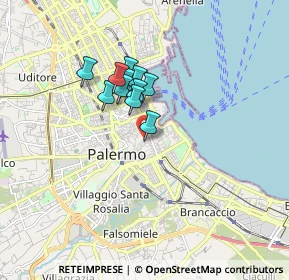 Mappa Via Giuseppe D'Alessi, 90134 Palermo PA, Italia (1.3)
