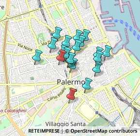 Mappa Corso A. Amedeo, 90134 Palermo PA, Italia (0.637)