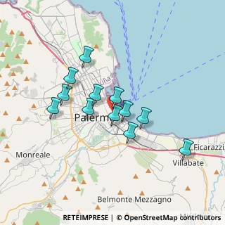 Mappa Via Sant 'Euno, 90133 Palermo PA, Italia (3.2125)