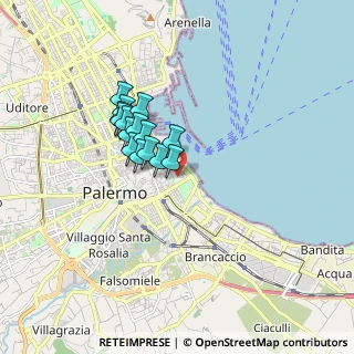 Mappa Piazzetta dei Bianchi, 90133 Palermo PA, Italia (1.406)