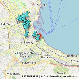 Mappa Piazzetta dei Bianchi, 90133 Palermo PA, Italia (2.25133)