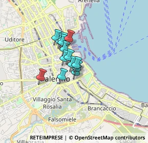 Mappa Via Grande Lattarini, 90133 Palermo PA, Italia (1.06929)