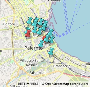 Mappa Via Grande Lattarini, 90133 Palermo PA, Italia (1.23765)