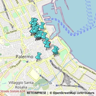Mappa Piazza Croce dei Vespri, 90133 Palermo PA, Italia (0.793)