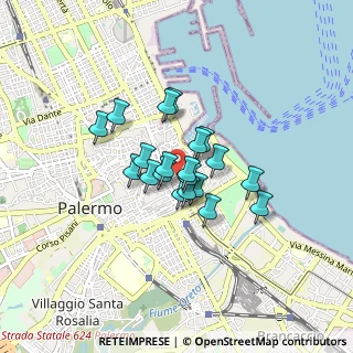Mappa Piazza Croce dei Vespri, 90133 Palermo PA, Italia (0.603)