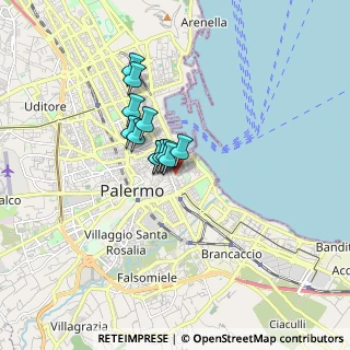 Mappa Piazza Croce dei Vespri, 90133 Palermo PA, Italia (1.14333)