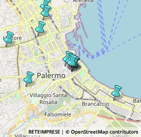 Mappa Piazza Aragona, 90133 Palermo PA, Italia (1.80417)