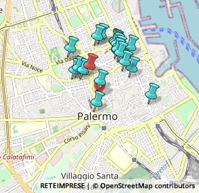Mappa P.za Domenico Peranni, 90134 Palermo PA, Italia (0.8245)
