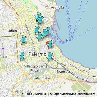 Mappa Via Lattarini Grande, 90133 Palermo PA, Italia (1.85909)