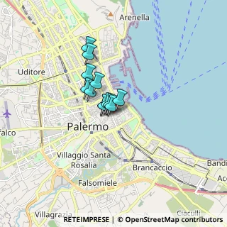 Mappa Via Lattarini Grande, 90133 Palermo PA, Italia (1.04167)
