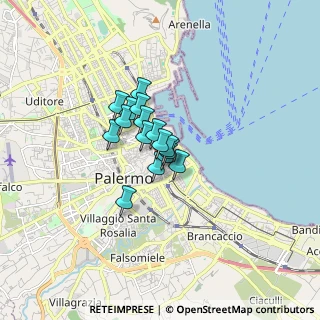 Mappa Via Lattarini Grande, 90133 Palermo PA, Italia (0.97813)