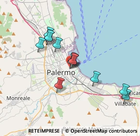 Mappa Via Lattarini Grande, 90133 Palermo PA, Italia (3.53667)