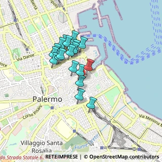 Mappa Via Zara, 90133 Palermo PA, Italia (0.7705)