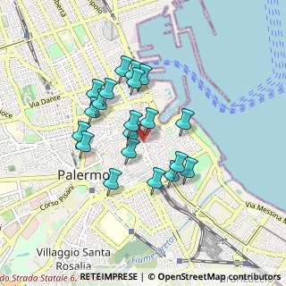 Mappa Via Zara, 90133 Palermo PA, Italia (0.8045)