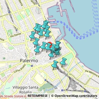 Mappa Via Zara, 90133 Palermo PA, Italia (0.6635)