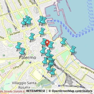 Mappa Via Zara, 90133 Palermo PA, Italia (1.046)