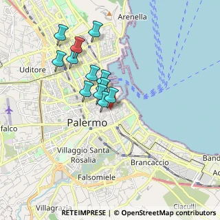 Mappa Via Zara, 90133 Palermo PA, Italia (1.67333)