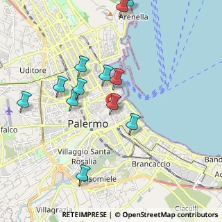 Mappa Via Zara, 90133 Palermo PA, Italia (2.26667)
