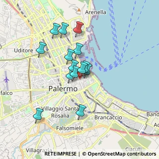 Mappa Via Zara, 90133 Palermo PA, Italia (1.57929)