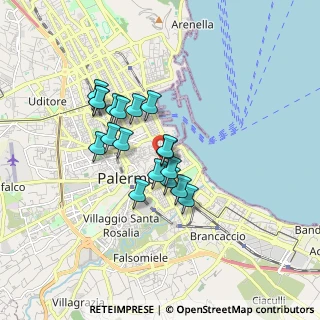 Mappa Via Zara, 90133 Palermo PA, Italia (1.47444)