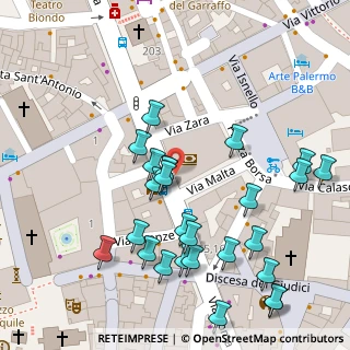 Mappa Via Zara, 90133 Palermo PA, Italia (0.06923)