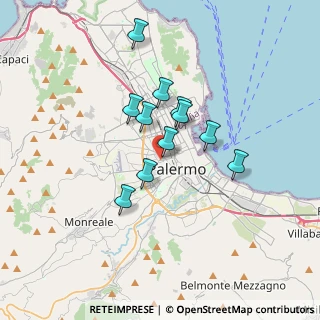 Mappa Via Mulini, 90135 Palermo PA, Italia (2.95364)