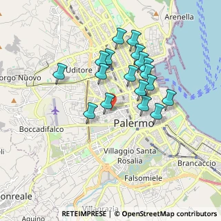 Mappa Via Mulini, 90135 Palermo PA, Italia (1.77389)