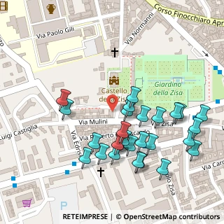 Mappa Piazza Zisa, 90135 Palermo PA, Italia (0.12963)