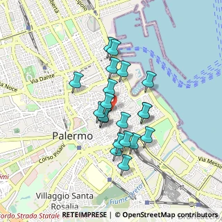 Mappa Via Vittorio Emanuele 261 Scala B, 90133 Palermo PA, Italia (0.7765)